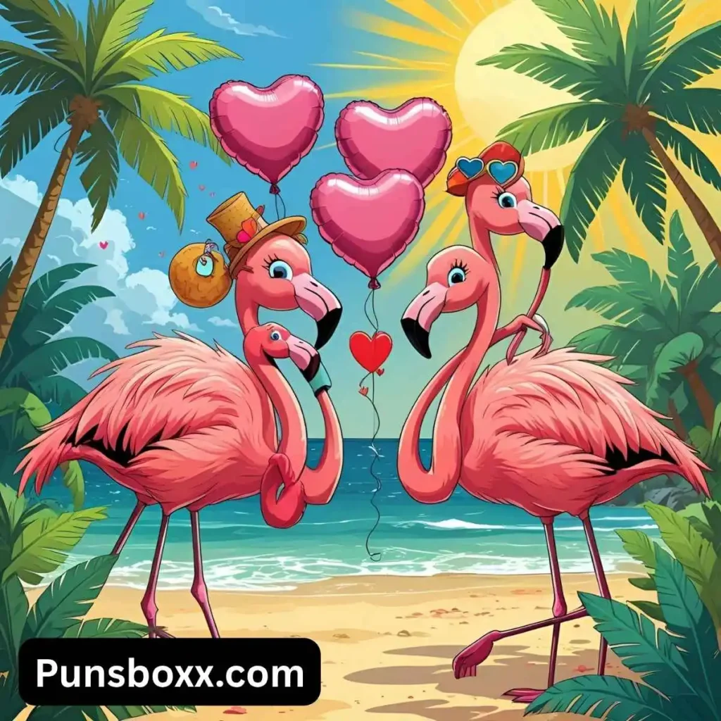 Flamingo Puns Love