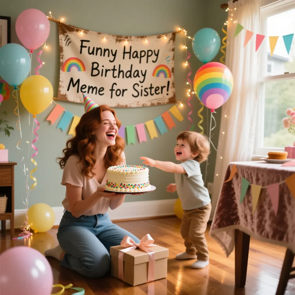 Funny Happy Birthday Meme for Sister