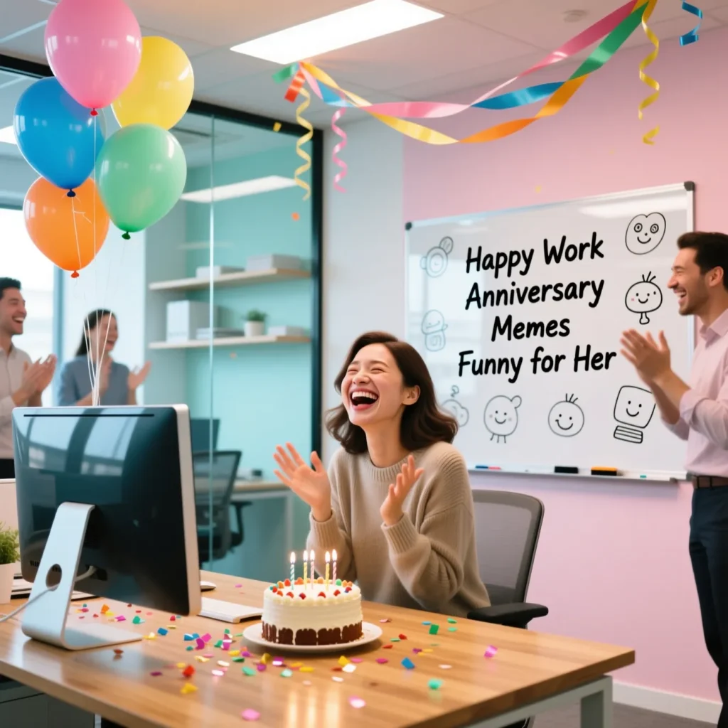 Happy Work Anniversary Memes Funny for Her