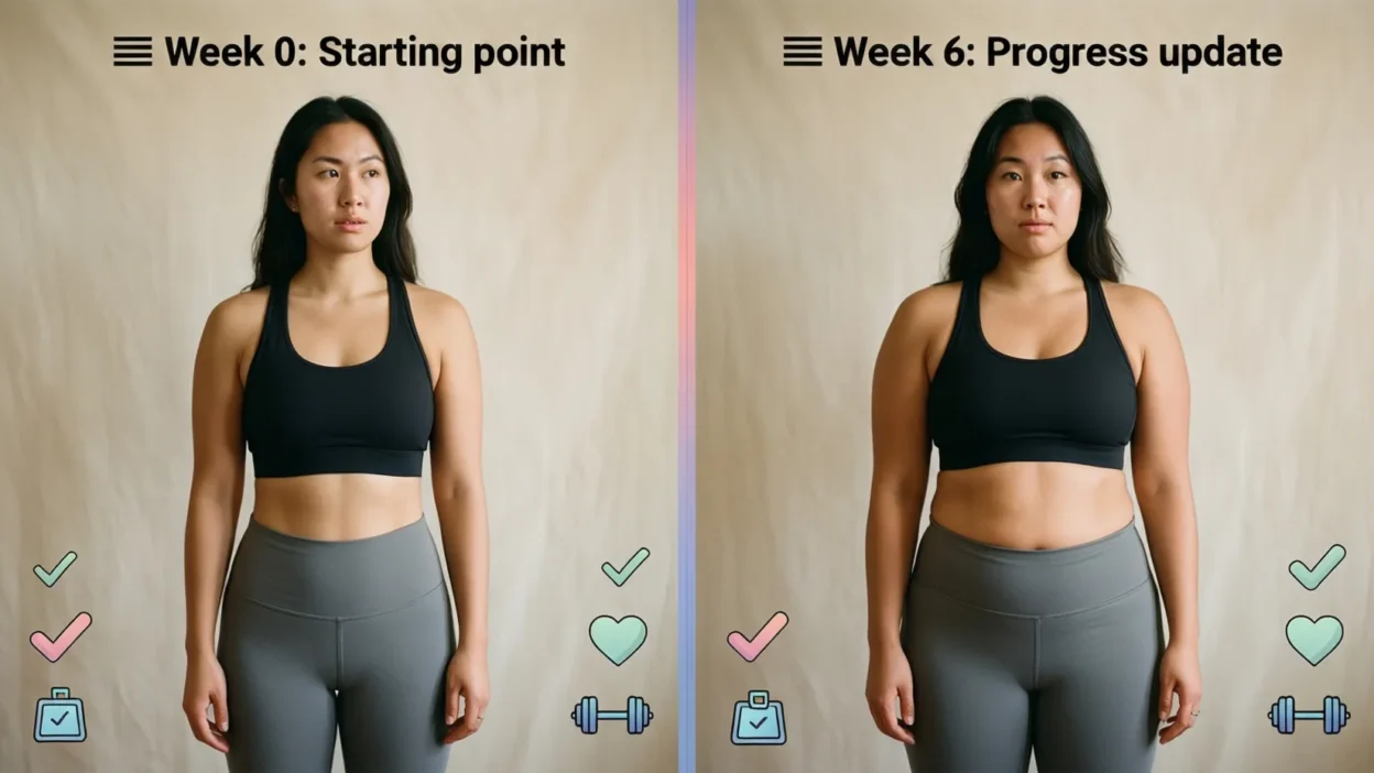 6 week belly Ozempic weight loss before and after