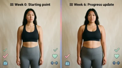 6 week belly Ozempic weight loss before and after