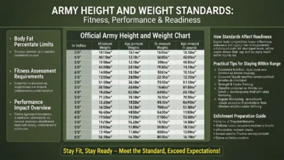 height and weight chart army