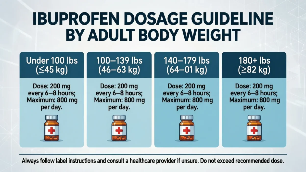 ibuprofen dosage by weight for adults